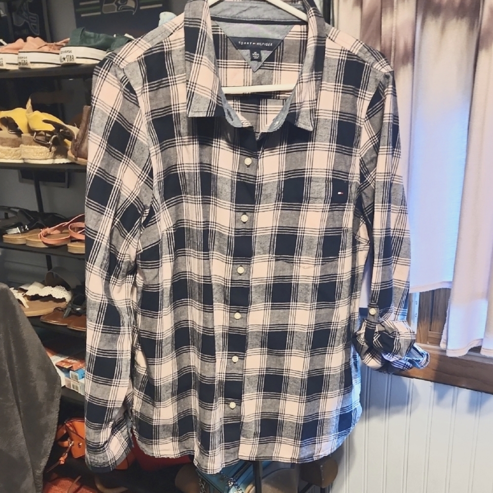 Navy Plaid Shirt